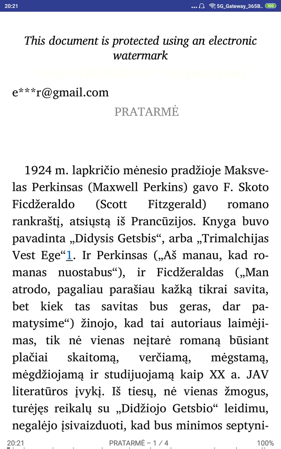 Customer photo review of E-knyga Didysis Getsbis: atsisiųskite knygą per 1 min.!