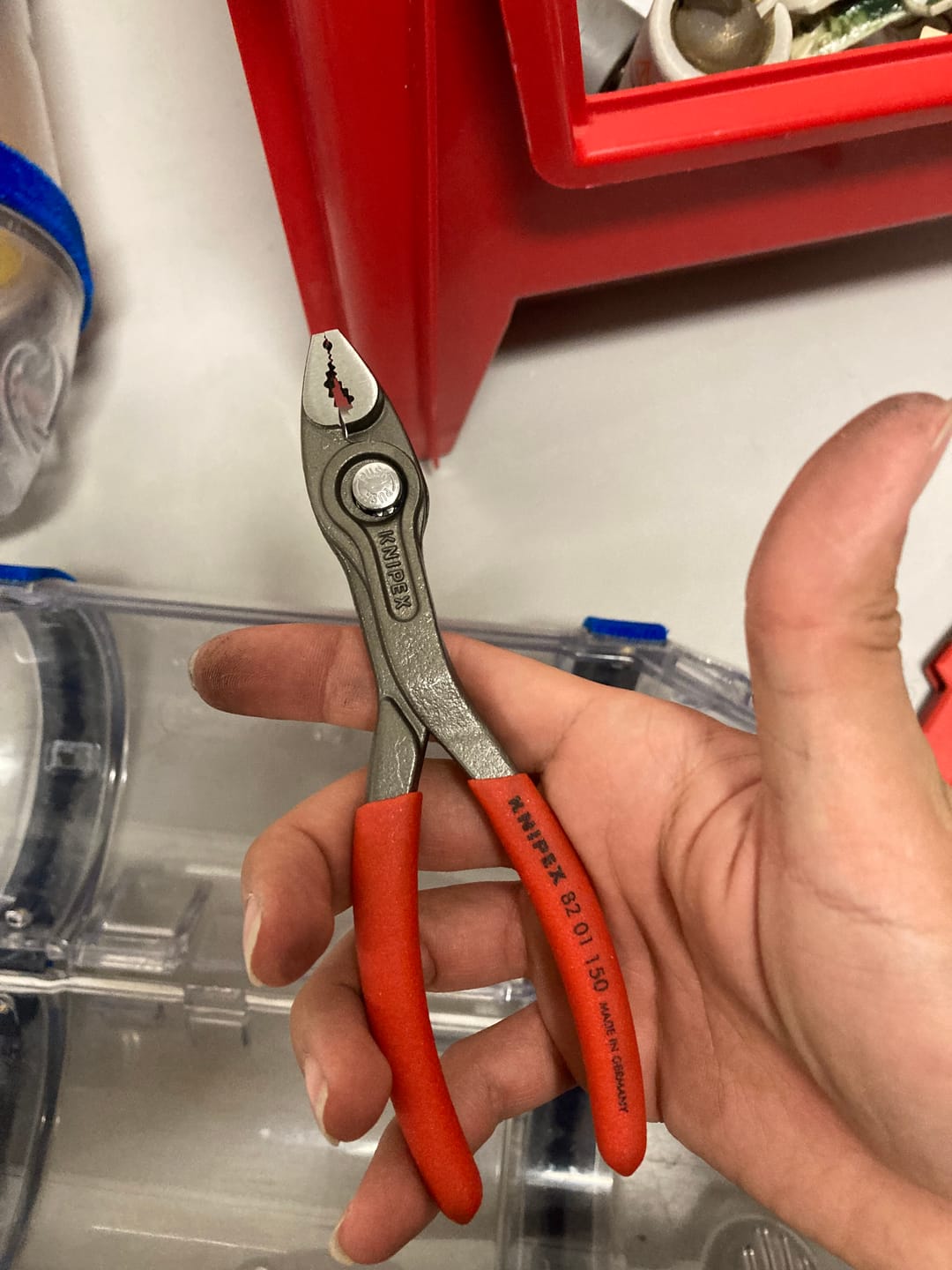 Customer photo review of Knipex 82 01 150 TwinGrip Pliers, 6"