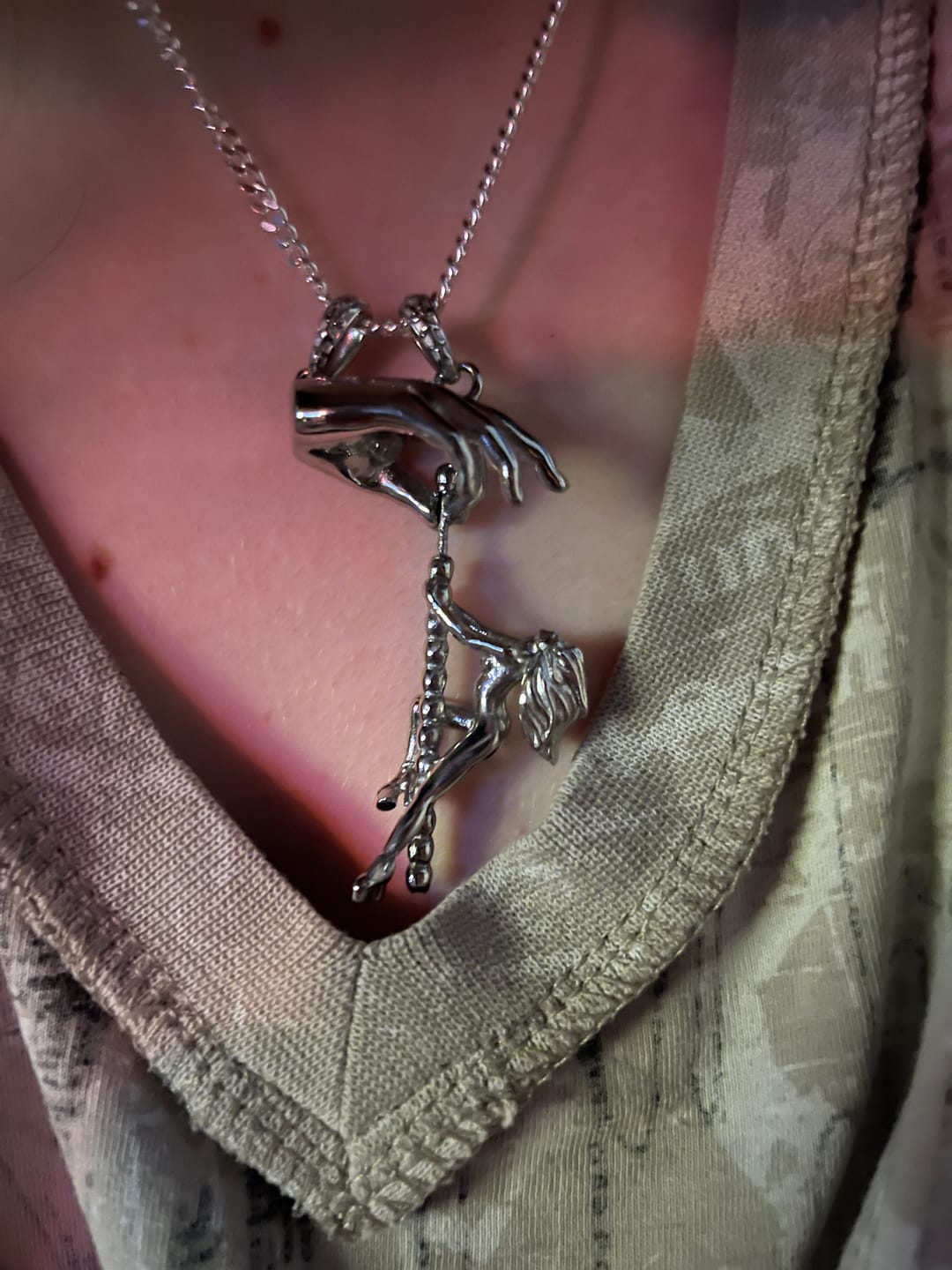Customer photo review of DANCING WITH DEATH PENDANT