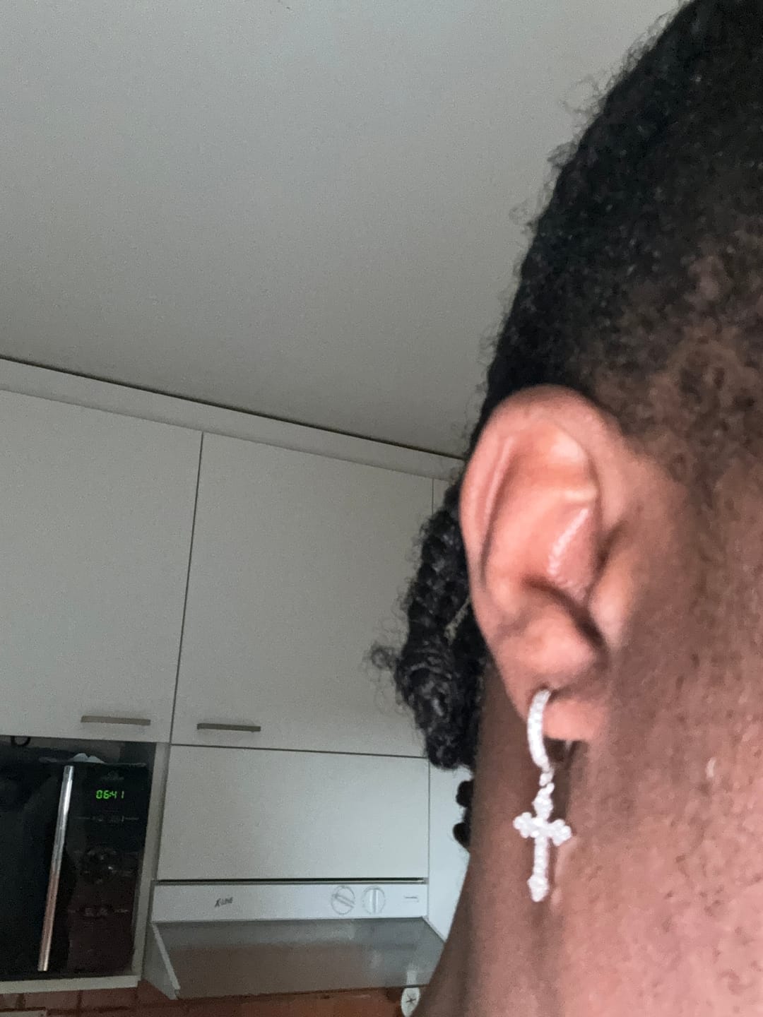 Customer photo review of FAITH EARRINGS. - WHITE GOLD