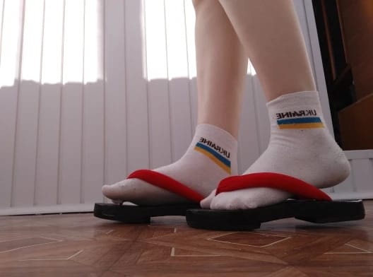 Customer photo review of Japanese Geta Flat Bottom Sandals