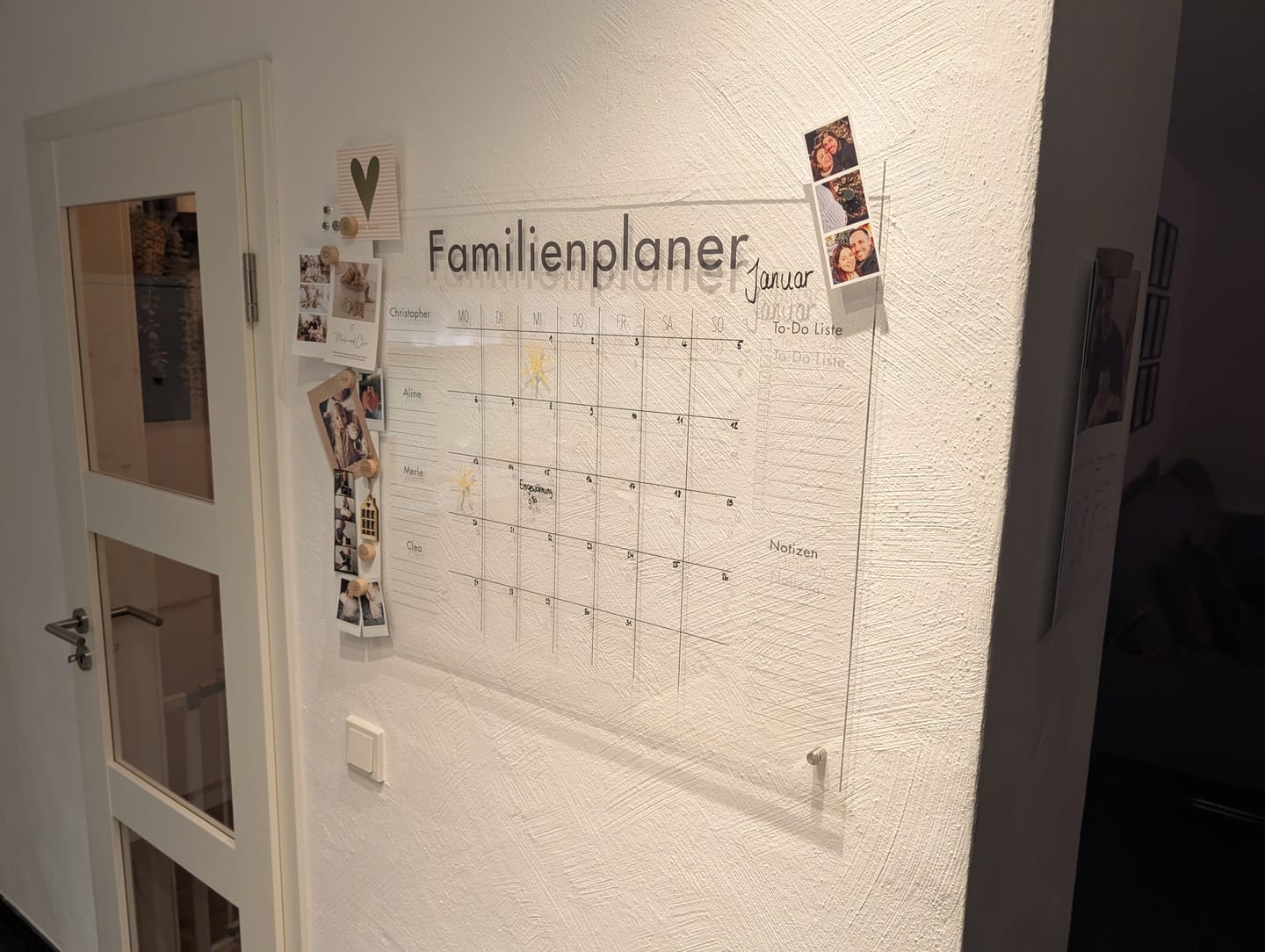 Customer photo review of Familienplaner für 4 Personen mit Magnetboard