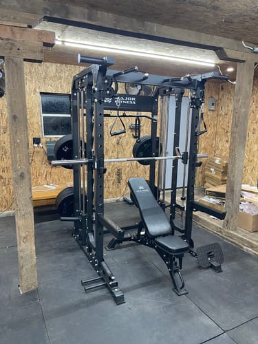 Customer photo review of Major Fitness B52 All-In-One Home Gym Smith Machine