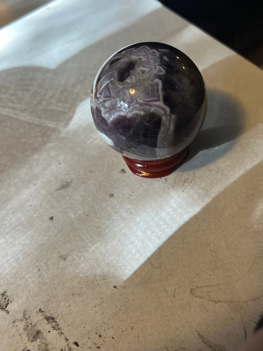 Customer photo review of Amethyst Sphere