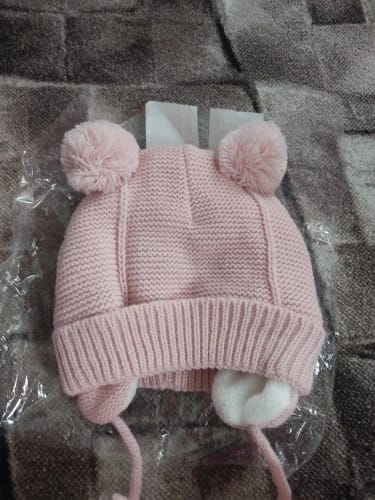 Customer photo review of Knitted Pom Pom Winter Hat