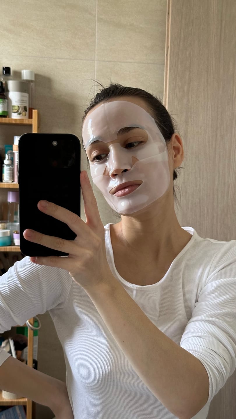 Customer photo review of Mască cu colagen și peptide Nacific Rice Pepta Collagen Gel Mask 35g/ea