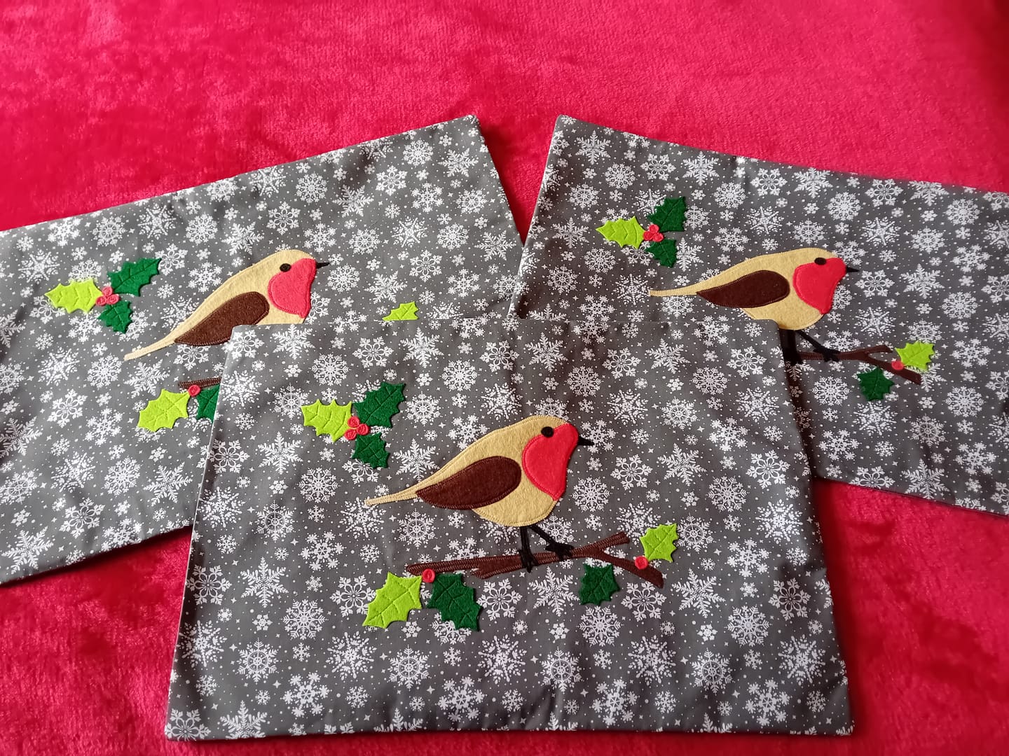 Customer photo review of All Over Snowflakes Polycotton Fabric