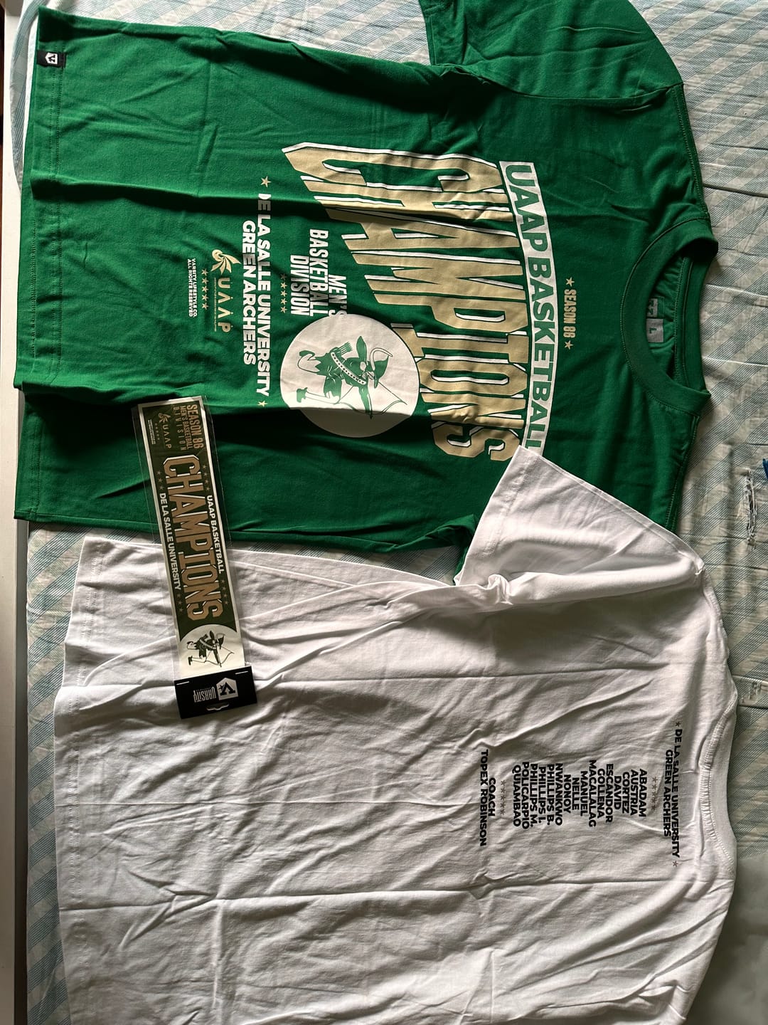 Customer photo review of DLSU UAAP Basketball Champions Green Shirt