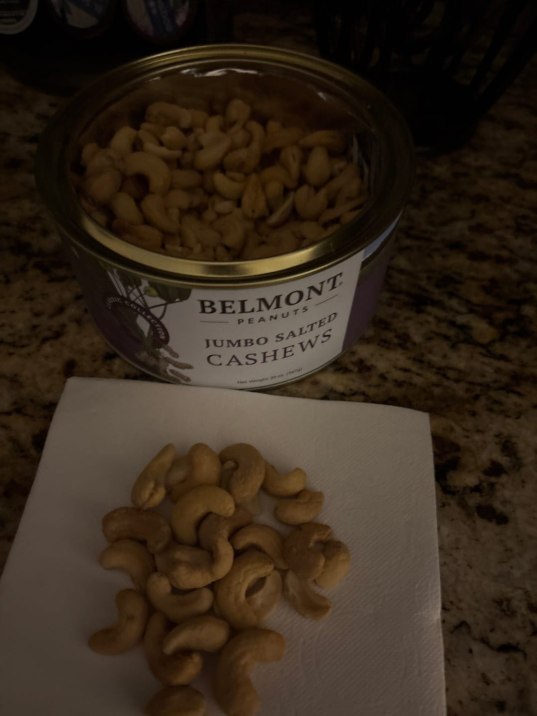 Customer photo review of Jumbo Salted Cashews