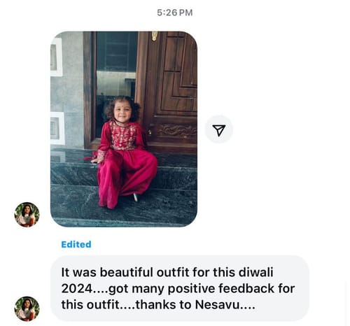 The Nesavu customer review from Annapoorani