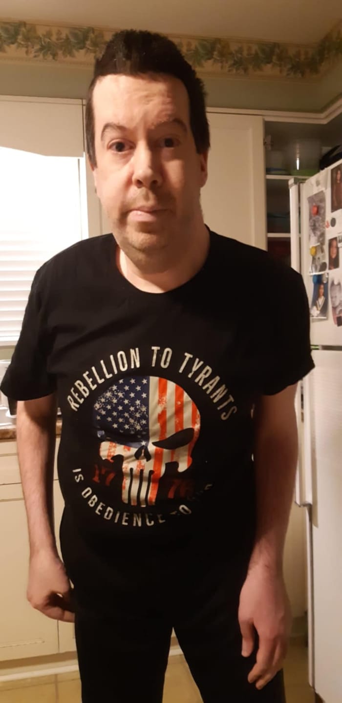 Customer photo review of Rebellion To Tyrants T-Shirt