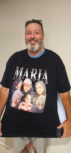Customer photo review of CUSTOM VINTAGE TEE