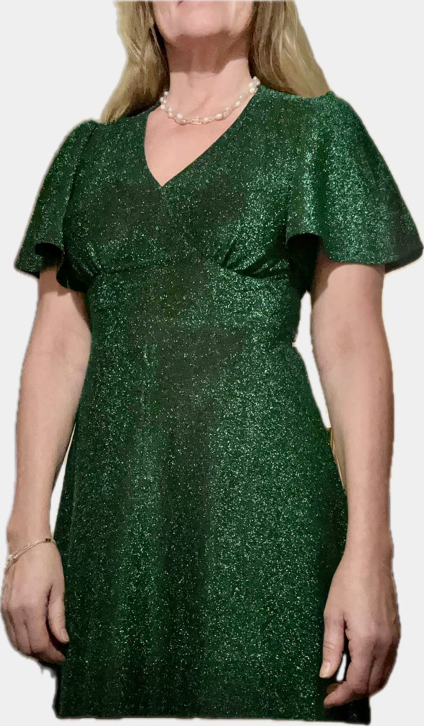 Customer photo review of Diana Dress lurex - kort kjole - grønn