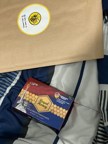 Customer photo review of Royal Honey VIP+ (Sabor Coco) 1 Caja (12 sobres)