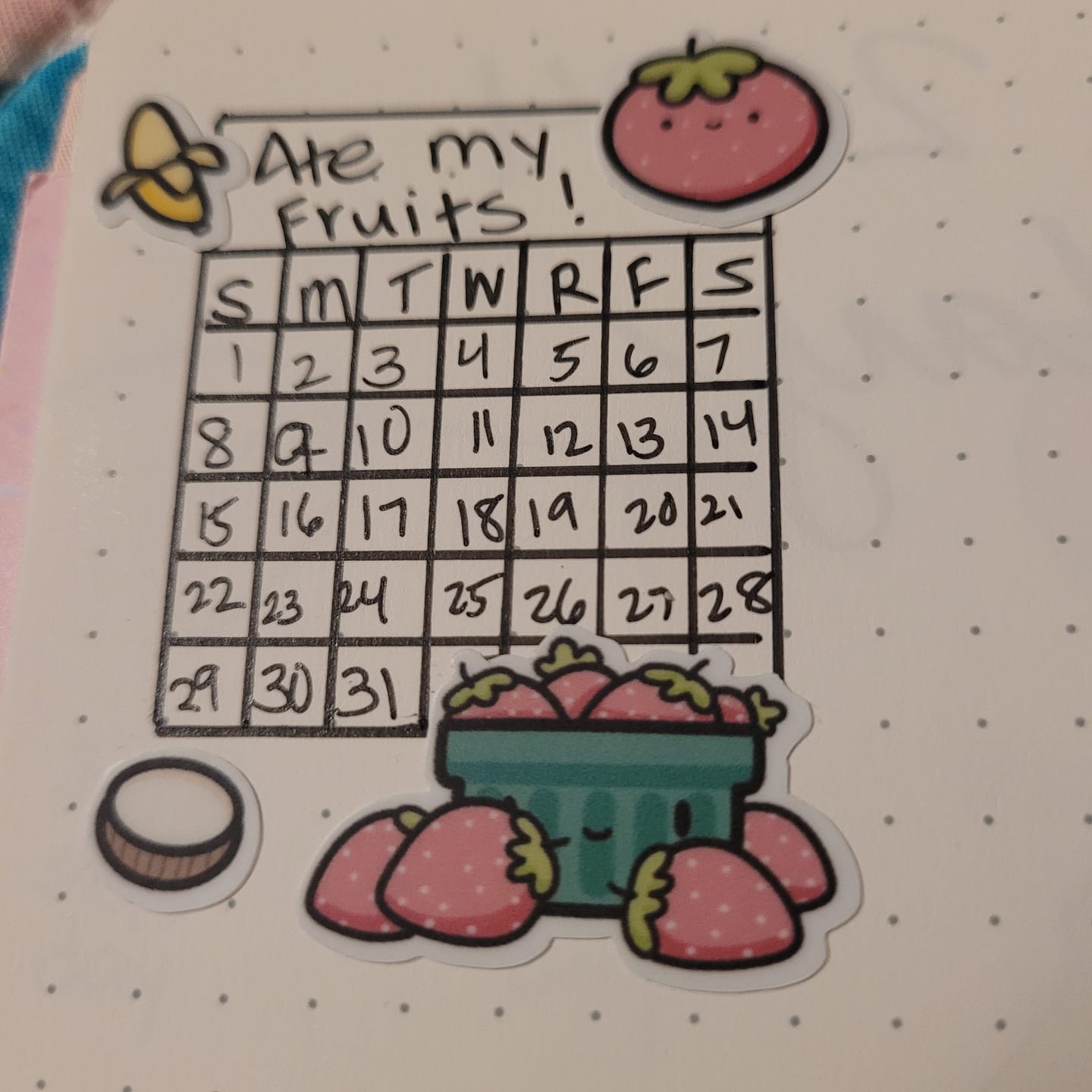 Customer photo review of Strawberry Harvest Sticker Sheet