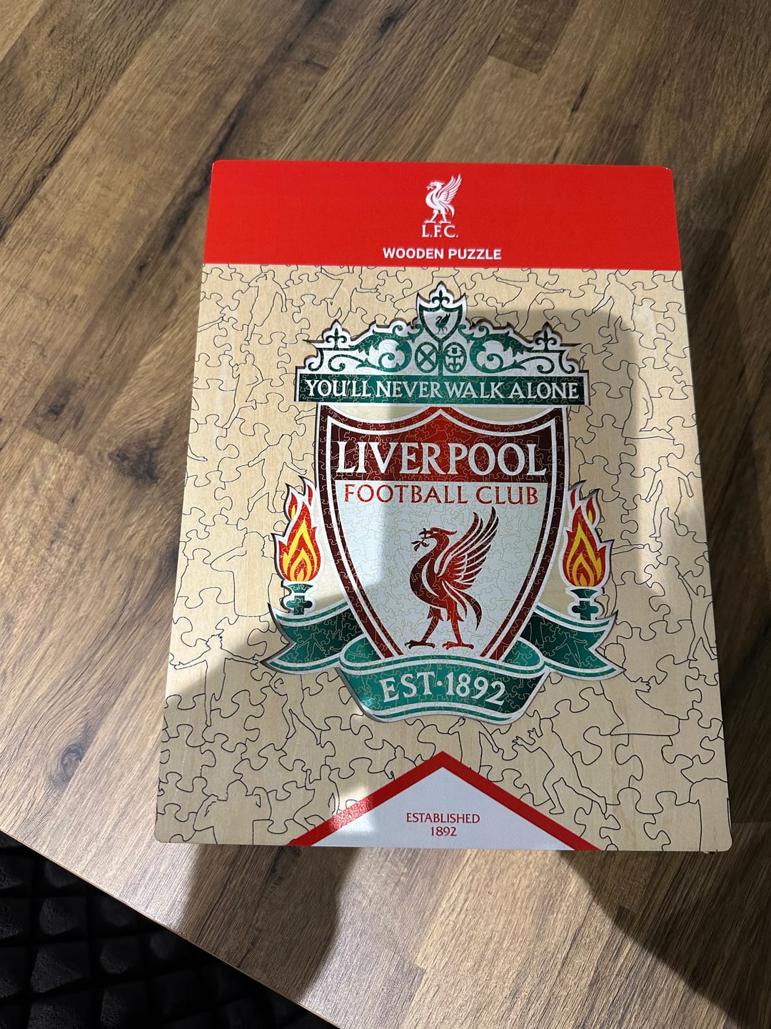 Customer photo review of Liverpool FC® Crest - Wooden Puzzle