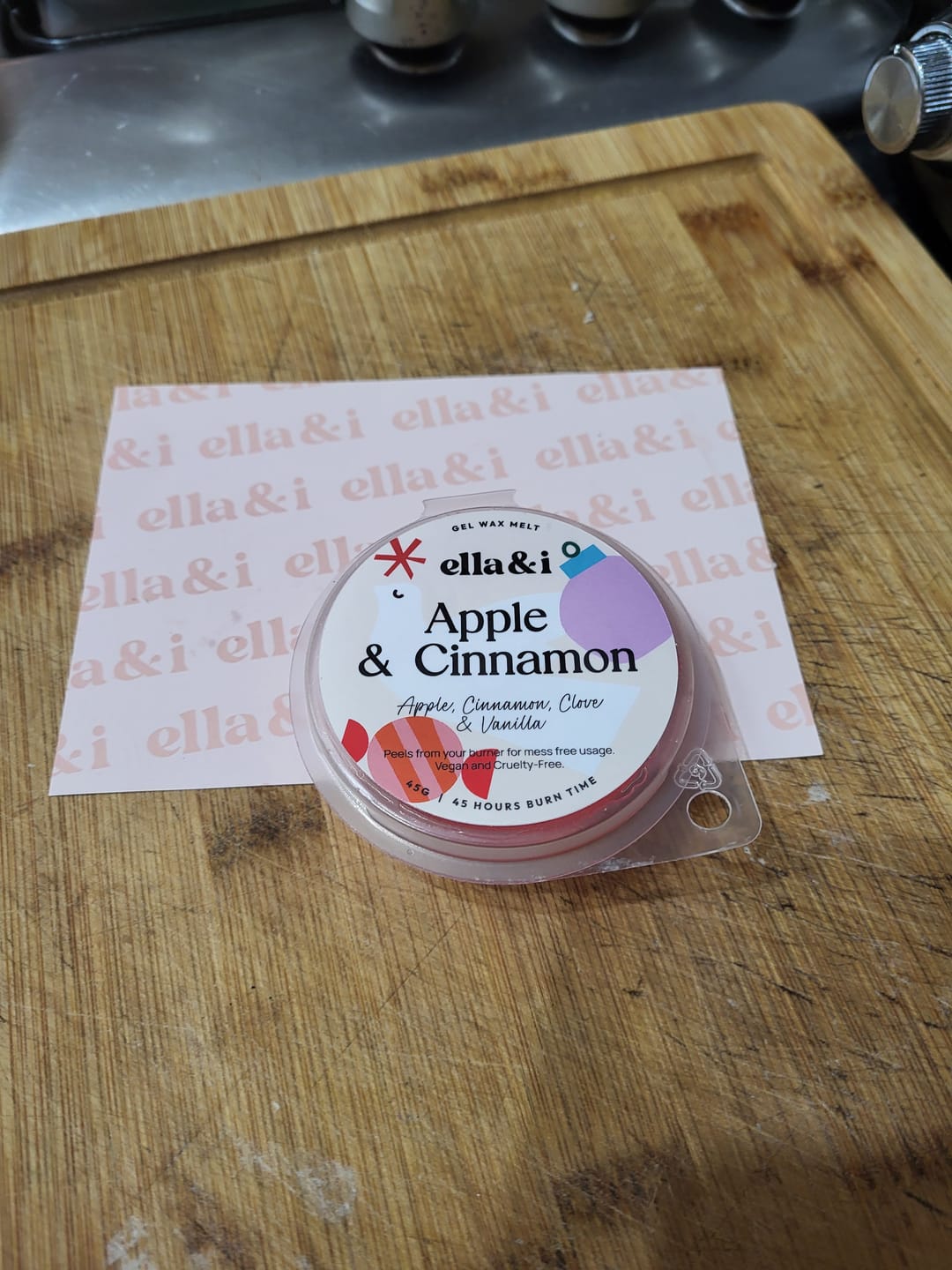 Customer photo review of Apple & Cinnamon Gel Melt