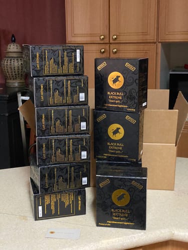 Customer photo review of Black Bull 10 Cajas (120 sobres)