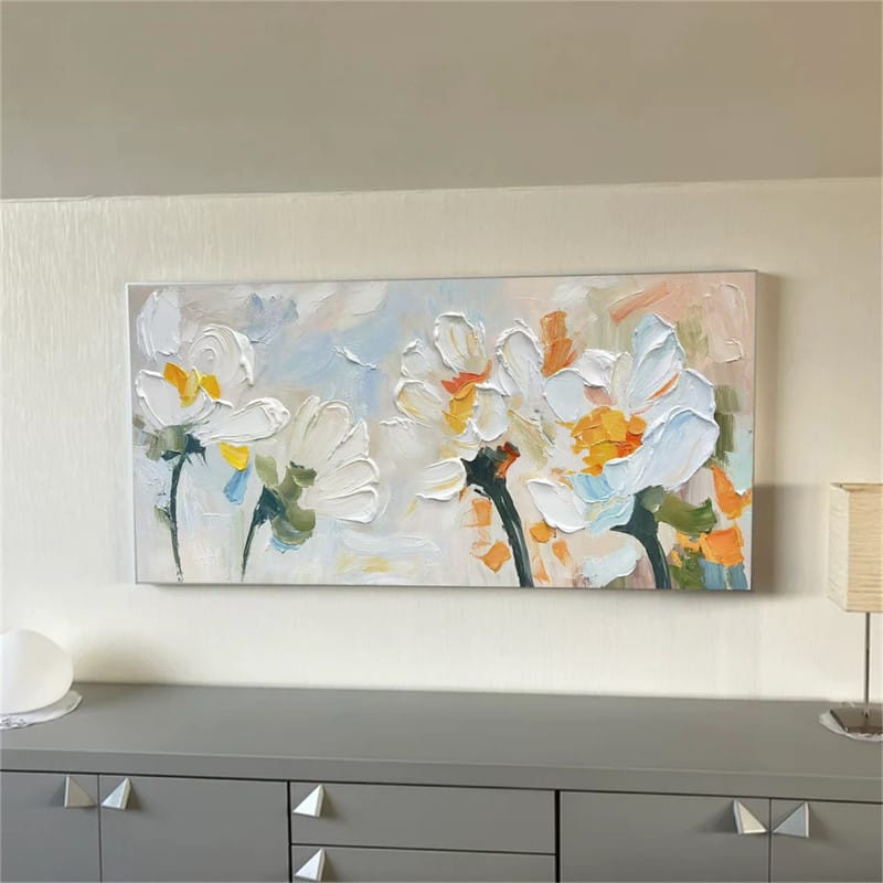 Customer photo review of Colorful Flower Textured Painting Canvas #FP045