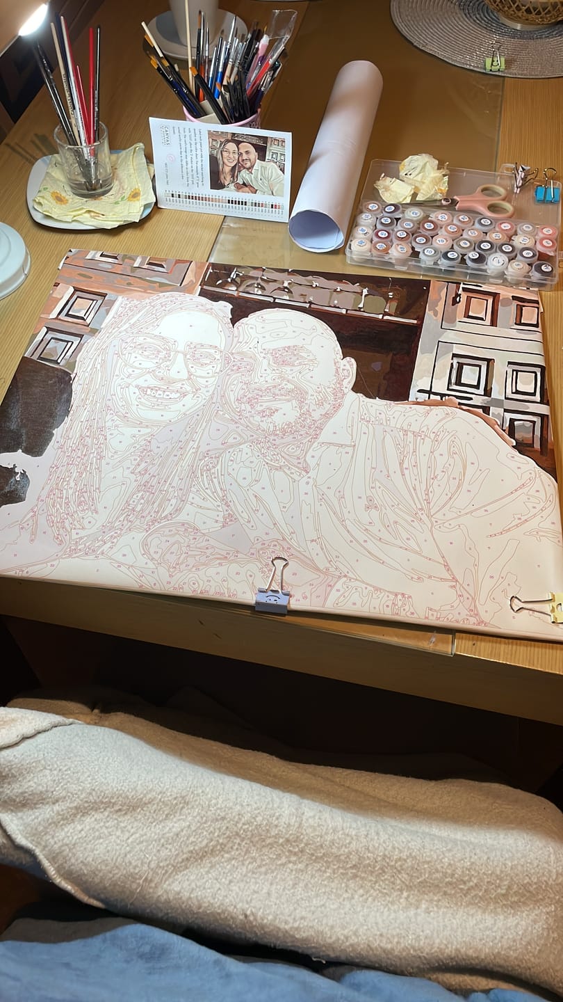 Customer photo review of Pintar por números personalizado | Cuadro personalizado