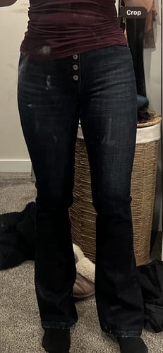 Customer photo review of Kancan Blaire Mid Rise Bootcut Jean
