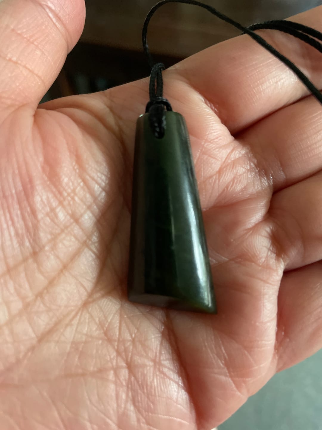Customer photo review of Pounamu Toki Pendant Small