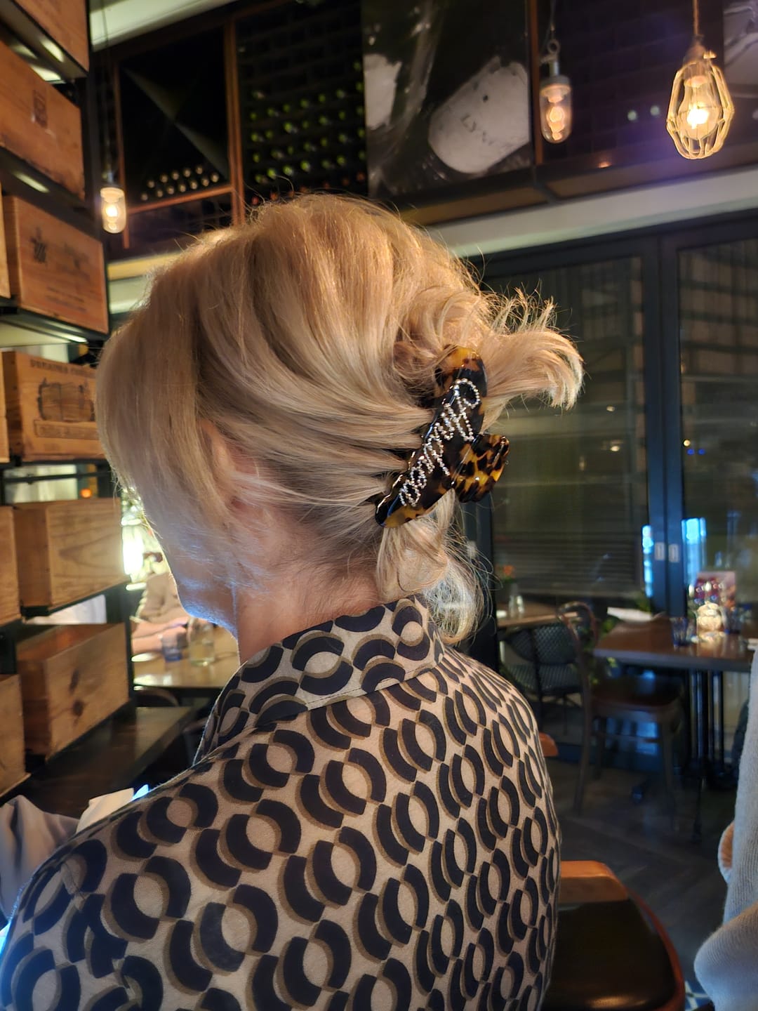 Customer photo review of custom hair claw clip