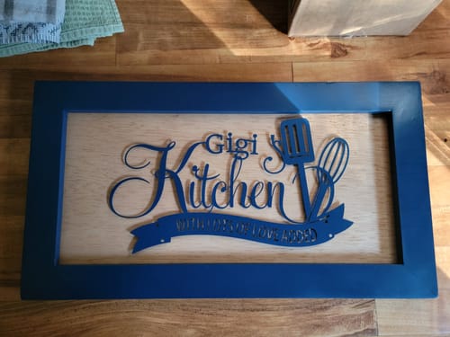 Customer photo review of Personalized Kitchen Open 24 Hours Metal Sign, Kitchen Decor, Sign For House, Kitchen And Dining Wall Decor, Custom Text, Best Gift Ever, Laser Cut Metal Signs Custom Gift Ideas