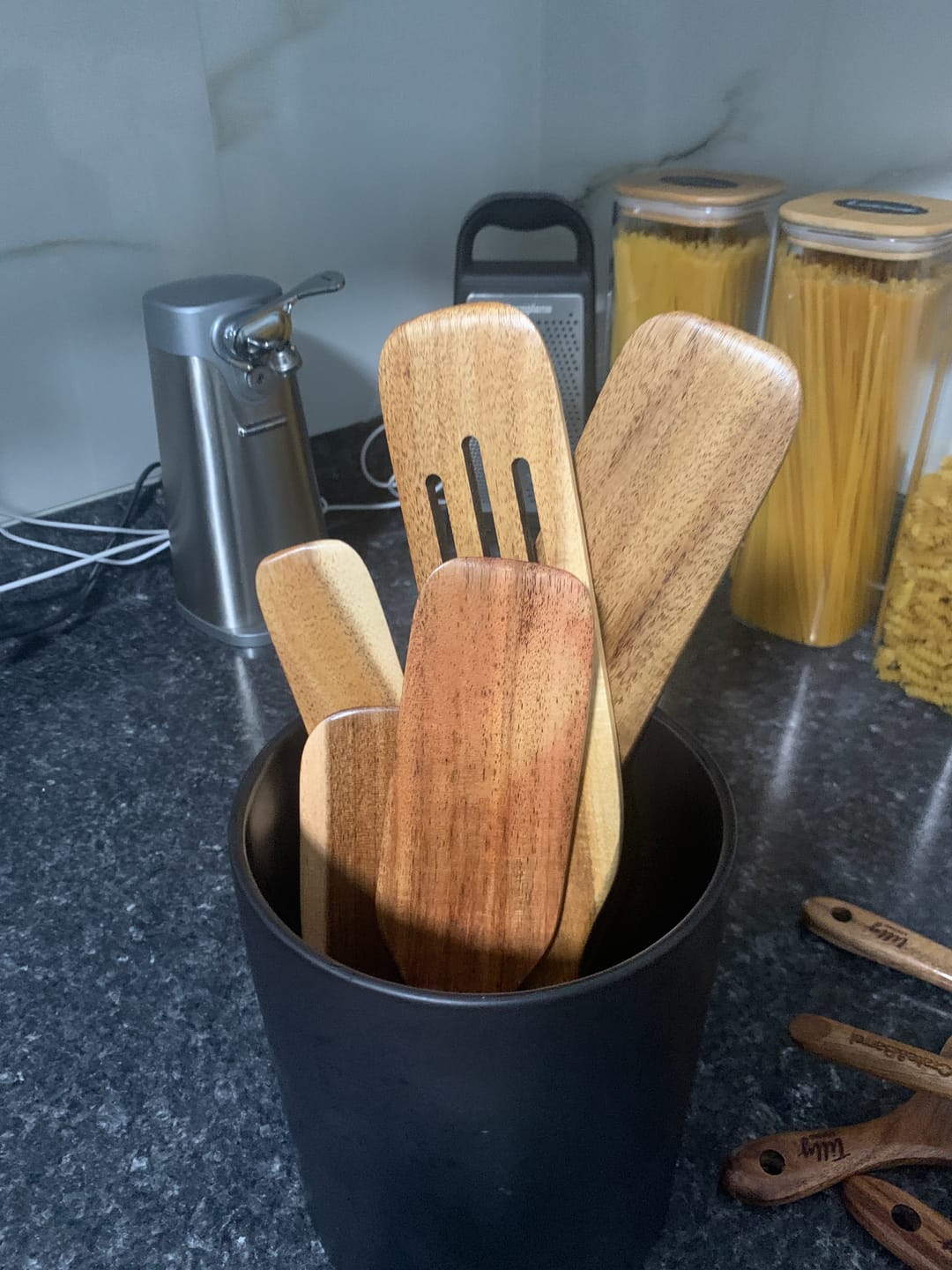 Customer photo review of Teak Wood Spurtle Set