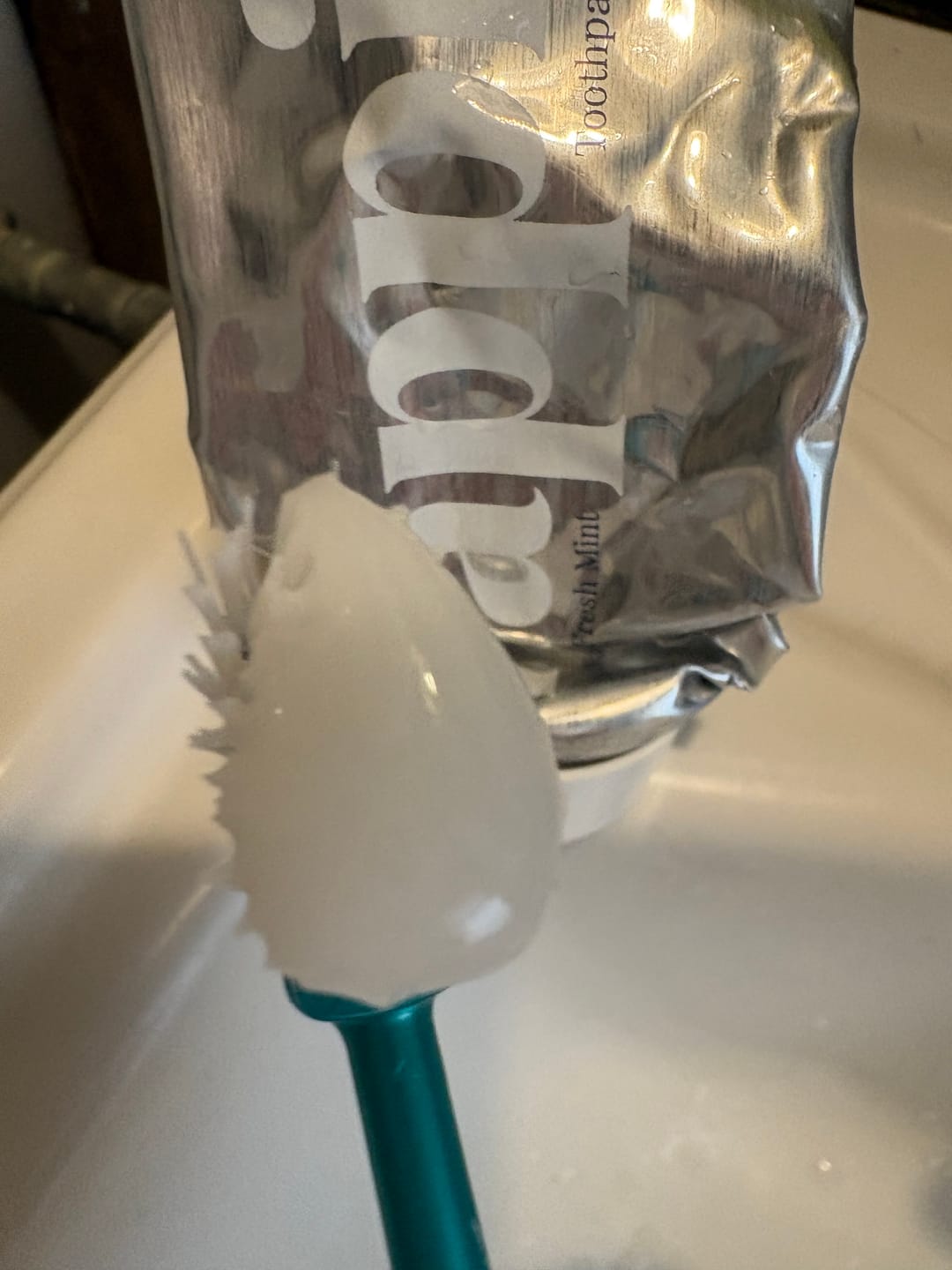 Customer photo review of Happier Fresh Mint Toothpaste