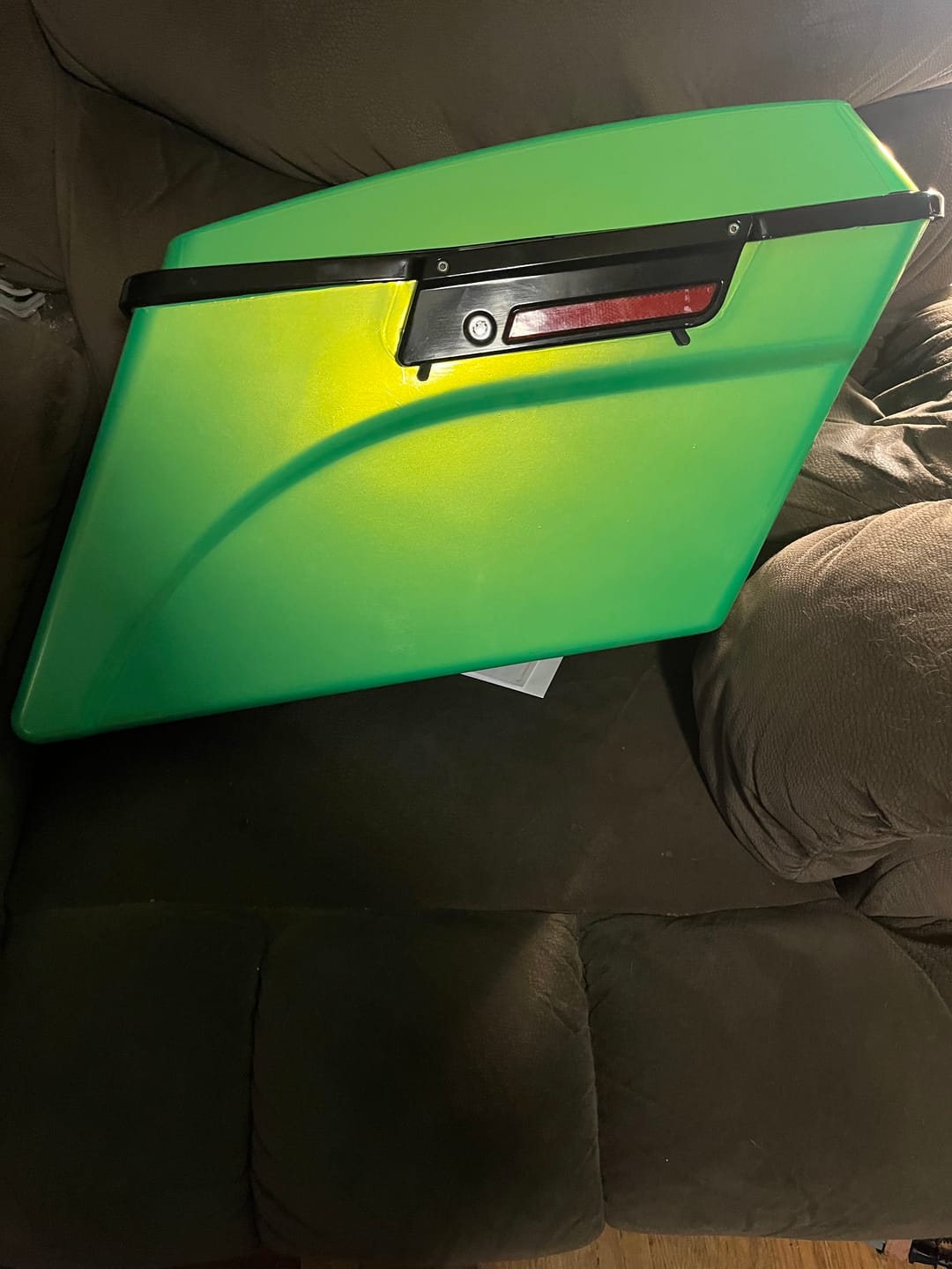 Customer photo review of Candy Metallic Neon Green vinyl wrap