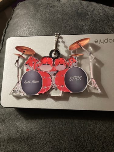 Customer photo review of Drums Styles Colorful Drums Personalized Christmas Ornament - Gift For Drummer