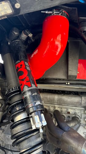 Customer photo review of RPM Polaris RZR Pro R 6 PLY Silicone HD Intake Tube / Bed To Airbox