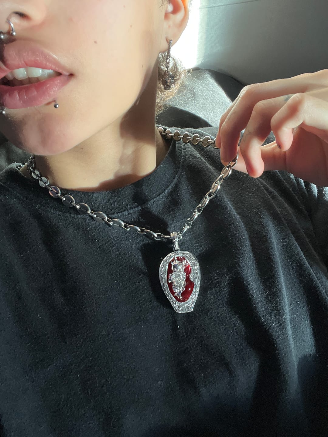 Customer photo review of DEVIL EMBRYO PENDANT