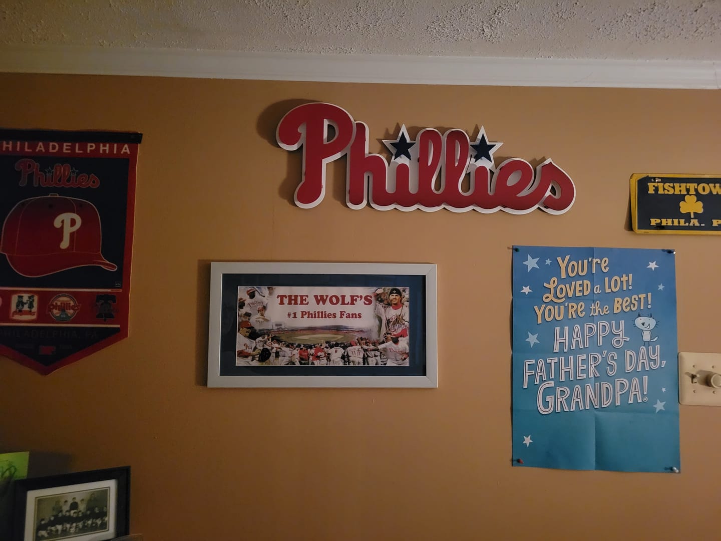 Customer photo review of Philadelphia Phillies Script 3D Metal Wall Art