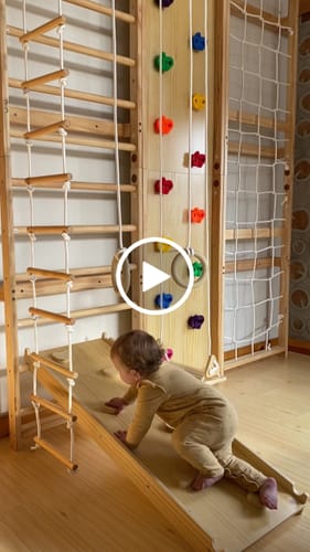 Customer video review of Walnut 9-in-1 Swedish Ladder Wall Gym | Indoor Wooden Climber & Activity Set for Kids