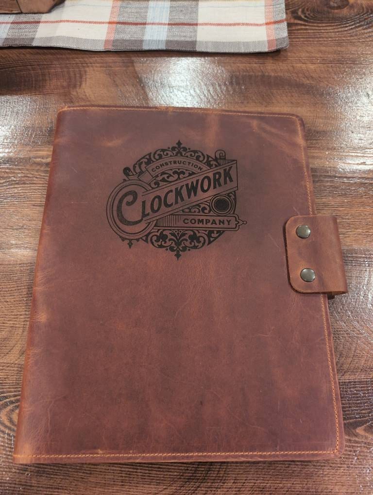 Customer photo review of Customized Leather Portfolio with Notepad & Planner