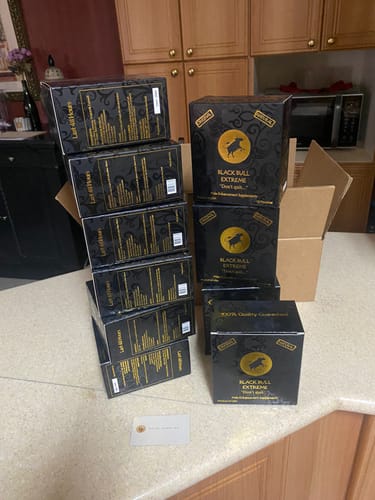 Customer photo review of Black Bull 10 Cajas (120 sobres)
