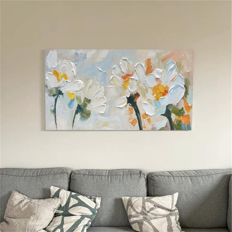 Customer photo review of Colorful Flower Textured Painting Canvas #FP045