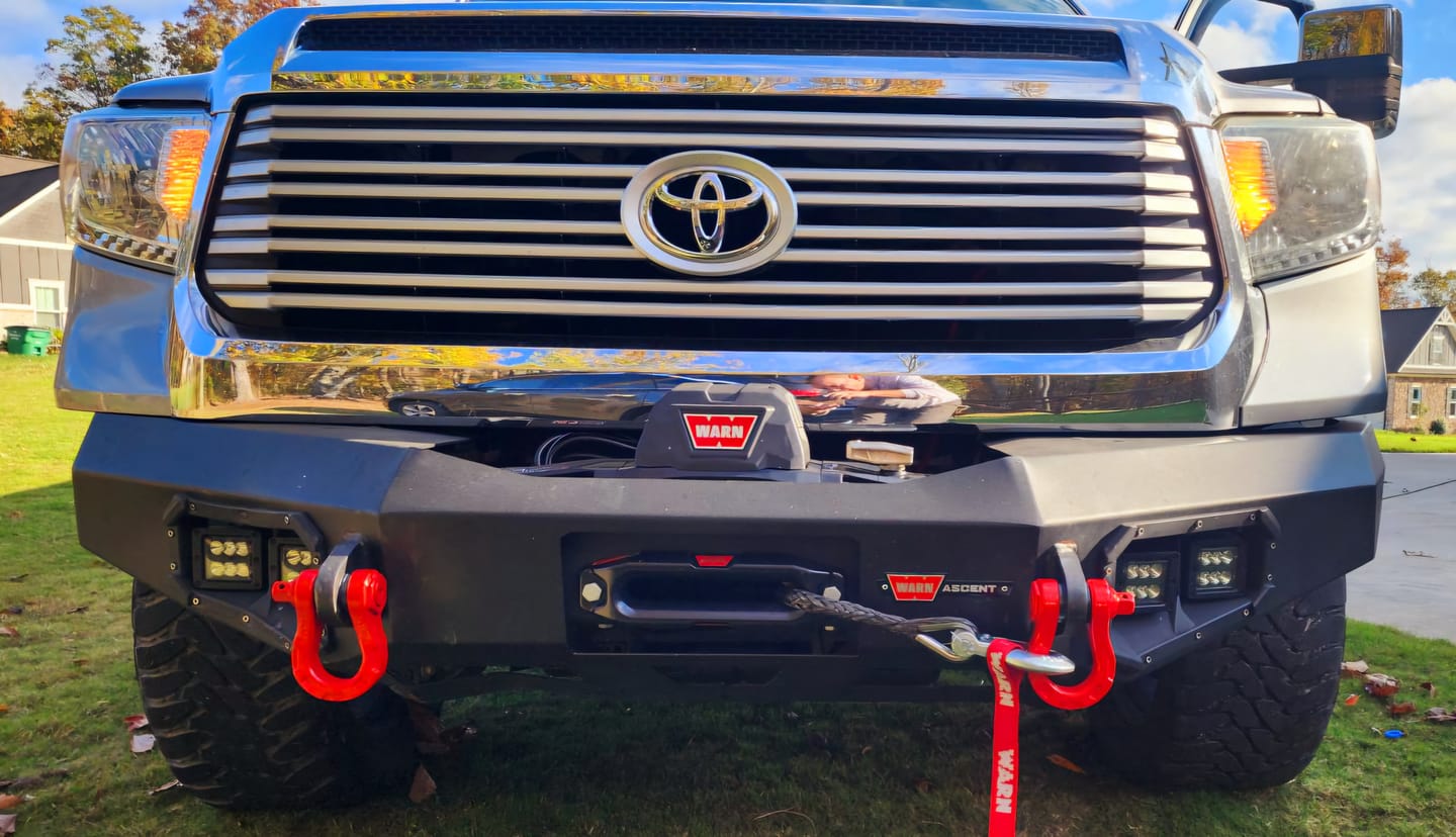 Customer photo review of Aluminum ULTRA Bow Shackles with AntiTheft Locking Pin (Red) | 30,000 LBS MBS (10,000 LBS WLL)