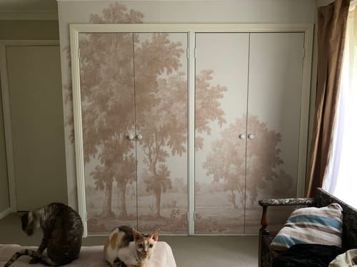 Customer photo review of Vintage Oak Tree in Warm Brown Wallpaper Mural