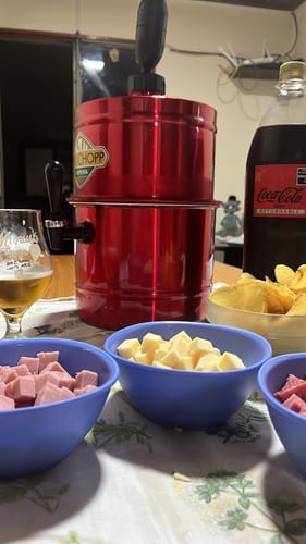 Customer photo review of Chopera De Cerveza Portátil Premium 5,1 Litros Roja