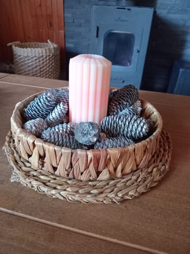 Customer photo review of Set X3 Bandejas Fibras Naturales Redondas Jacinto De Agua