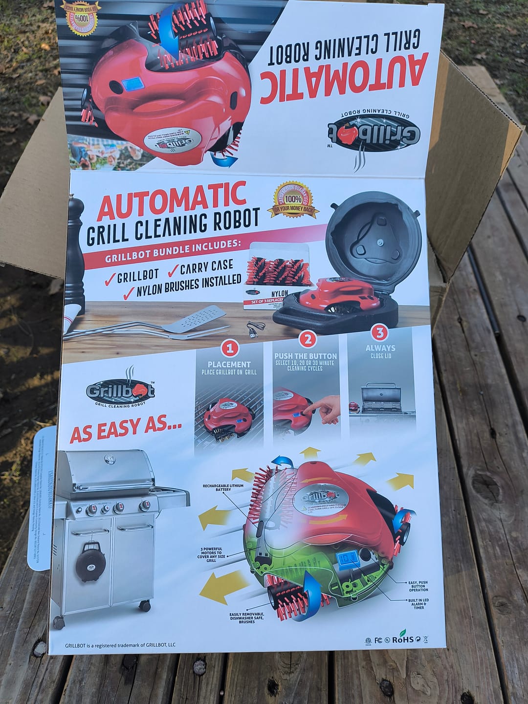 Customer photo review of Grillbot Grill Cleaning Robot