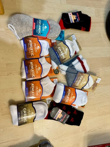 Customer photo review of J.B. Field's Plain Organic Cotton Crew Sock