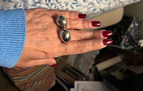 Customer photo review of Chunky Water Drop Ring