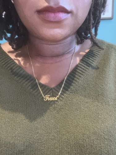 Customer photo review of Personalized Name Necklace