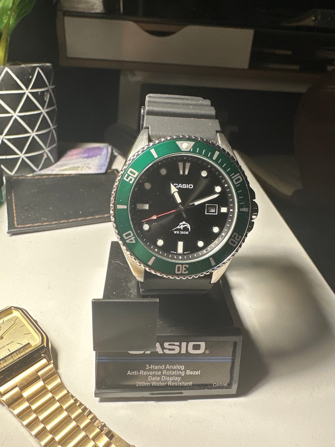Customer photo review of Reloj Casio Submariner Marlin Duro MDV-106B-1A3VCF Kermit Buceo [EXCLUSIVO]