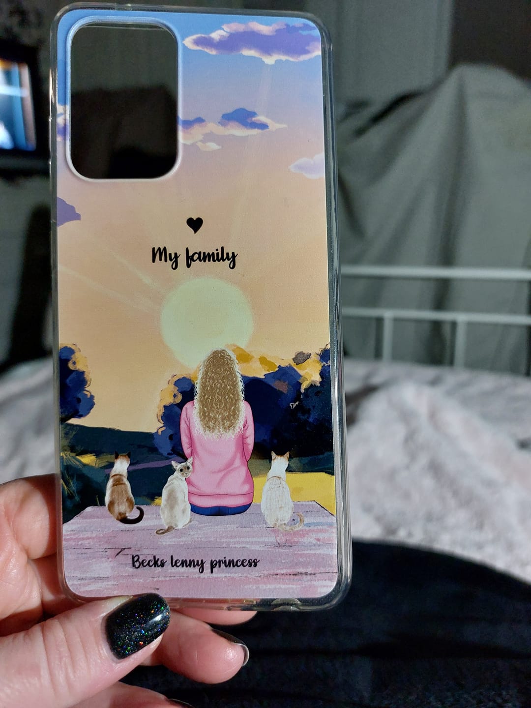 Customer photo review of Seasons with pets - Personalised Phone Case