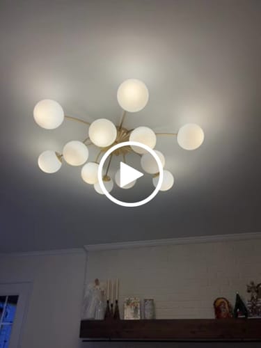 Customer video review of Blossom 12-Light Opal Glass Bubble Semi Flush Chandelier